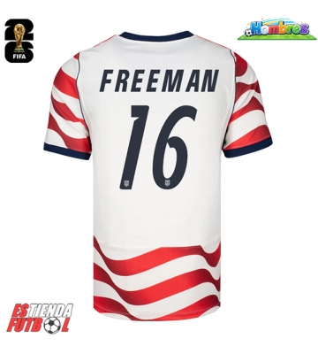 Estados Unidos Alex Freeman #16 Primera Equipación Mundial 2026 Manga Corta